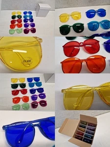 PK Color Therapy Gläser Farbtherapiebrille  Brille 10-tlg. Set gebraucht - Bild 1 von 24