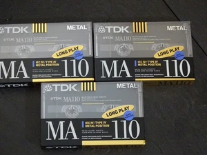 TDK MA 110 METAL NEU OVP UNUSED NEW 3 STÜCK 3 PIECES SEALED - Picture 1 of 4