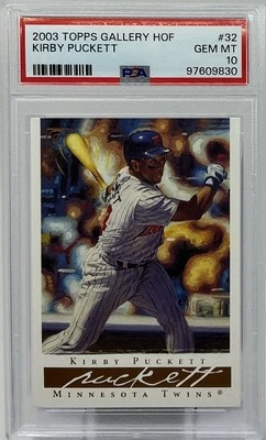 Kirby Puckett PSA 10 - 2003 Topps Gallery Hall of Fame - Minnesota Twins, Tragic - Image 1 of 4