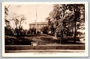 Mansión Schuyler una casa histórica de estilo georgiano en Terraced Hill, Albany NY RPPC - Imagen 1 de 2