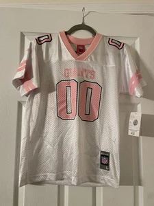 NWT NFL NY Giants White And Pink Giants Jersey Kids Size Large - Picture 1 of 5