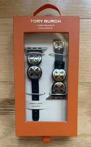 TORY BURCH Replacement Band 42mm 44mm Apple Watch Leather Strap Belt TBS0037 - Zdjęcie 1 z 3