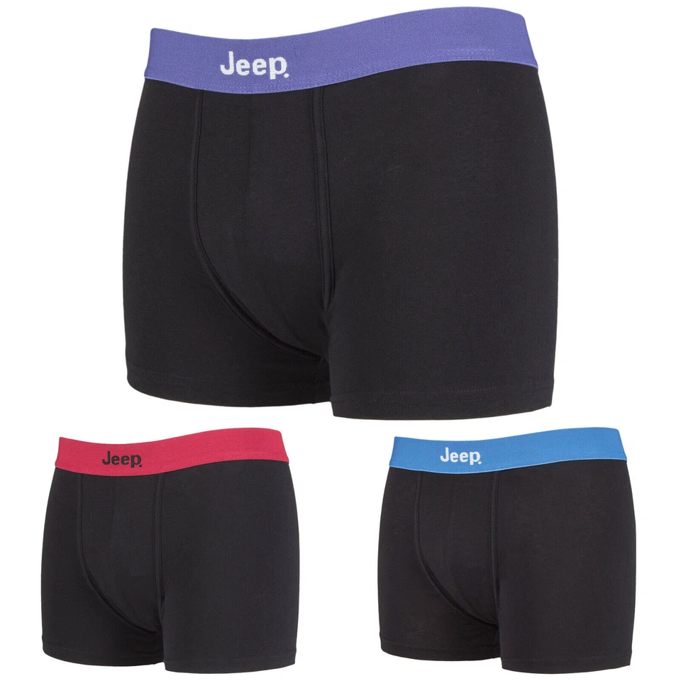 JEEP - Pacco da 3 Intimo Mutande Boxer Uomo in Cotone Elasticizzati - Imagen 1 de 1