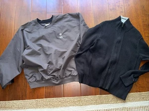 Cutter & Buck Mens Pullover Golf Top Size L With Tommy Hilfiger Sweater - Picture 1 of 11