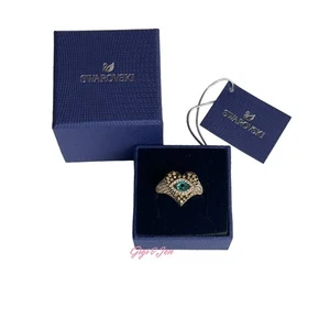 Swarovski LUCKY GODDESS HEART MOTIF RING EVIL EYE size 55 EUR / 7 USA - Picture 1 of 10