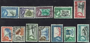 GILBERT AND ELLICE ISLANDS 1956 QEII PICTORIAL SET USED - Picture 1 of 2