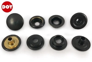 Genuine DOT Snap Stud Cap Socket Black Brass Boat Canopy Canvas Fastener Kits - Picture 1 of 2