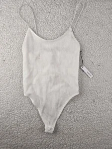 ¡NUEVO CON ETIQUETAS! Body sin mangas FOREVER 21 talla pequeña blanco acanalado cami * - Imagen 1 de 2