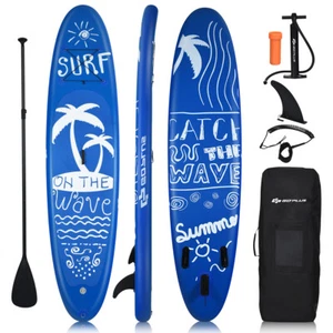 9.8' Inflatable Stand Up Paddle Board W/Carry Bag Adjustable Paddle Adult Youth - Picture 1 of 12