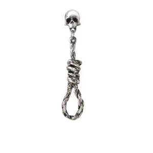 Alchemy Gothic (Metal-Wear) Hang Man's Noose Pewter Single Earring BRAND NEW