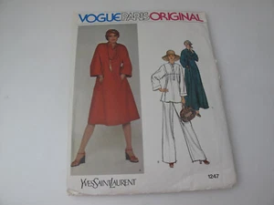 Vintage 70er Vogue 1247 Paris Original Yves Saint Laurent Schnittmuster Gr.12(R - Bild 1 von 7