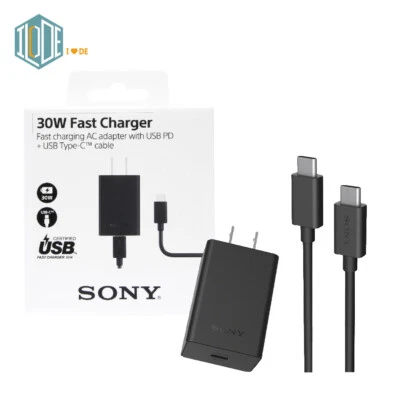 Original Sony Official 30W Fast Charger with USB PD + USB Type-C Cable (XQZ-UC1) - Image 1 of 4