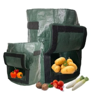 Potato Grow Bag Tomato Planting Bag PE Fabric Root Pots Vegetable Outdoor Garden - Picture 1 of 12