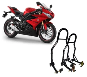 Coppia di 2 cavalletti moto alzamoto alza ruota per la Triumph Daytona 675 06-12 - Imagen 1 de 7