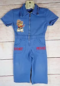 Mono Sanforizado Algodón Vintage Años 50 Niño Talla 3 No Te Mueves Vaquero Bordado - Imagen 1 de 13