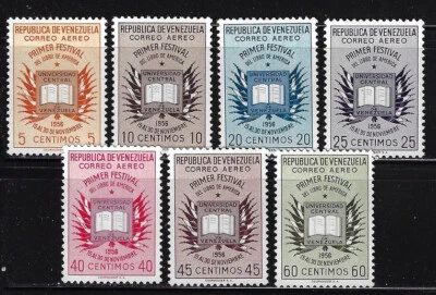 Venezuela: 1956; Scott C629-C635, only air set, MH, EBV192 - Image 1 of 2