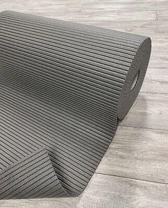 Badematten Saunaläufer Uni grau • Weichschaummatte • Länge wählbar • abwaschbar  - Bild 1 von 3