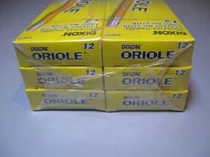 LOTE 6 Cajas DIXON ORIOLE Nº 2 Lápices 72 Lápices Adheridos Resistentes a Roturas Sellados - Imagen 1 de 6