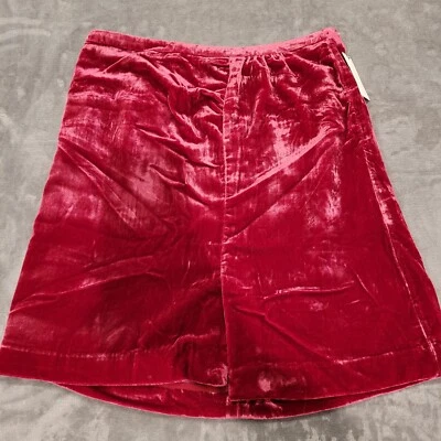 Minifalda forrada de terciopelo rojo rubí Connie Anthropologie para mujer talla 12 $118 Foto 1 de 4