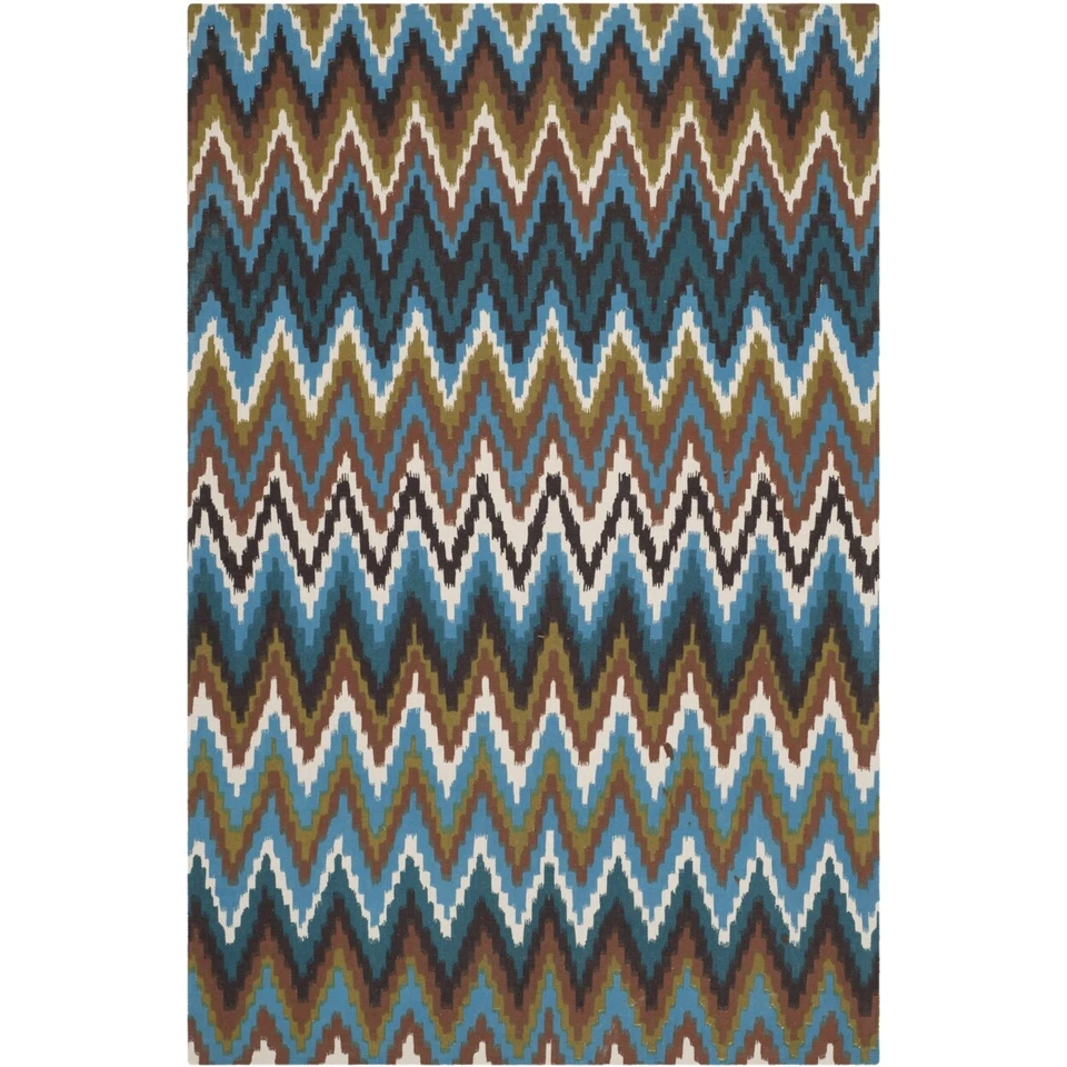 SAFAVIEH Cedar Brook CDR145D Handmade Blue / Multi Rug - Image 1 of 3