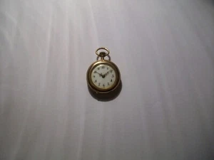Echt Gold 333 Damen Taschenuhr Hängeruhr um 1905 Emaile Zifferblatt , läuft 1A - Bild 1 von 14