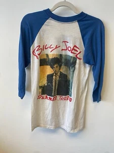 T-shirt piccola vintage anni 80 Billy Joel Summer Tour Fabulous Forum Two Raglan Rock - Foto 1 di 5
