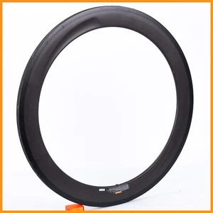 NEW AERO 60mm CARBON RIM 650c 24 HOLES 24H ROAD BIKE BICYCLE BRAKE 26" TUBULAR - Picture 1 of 4