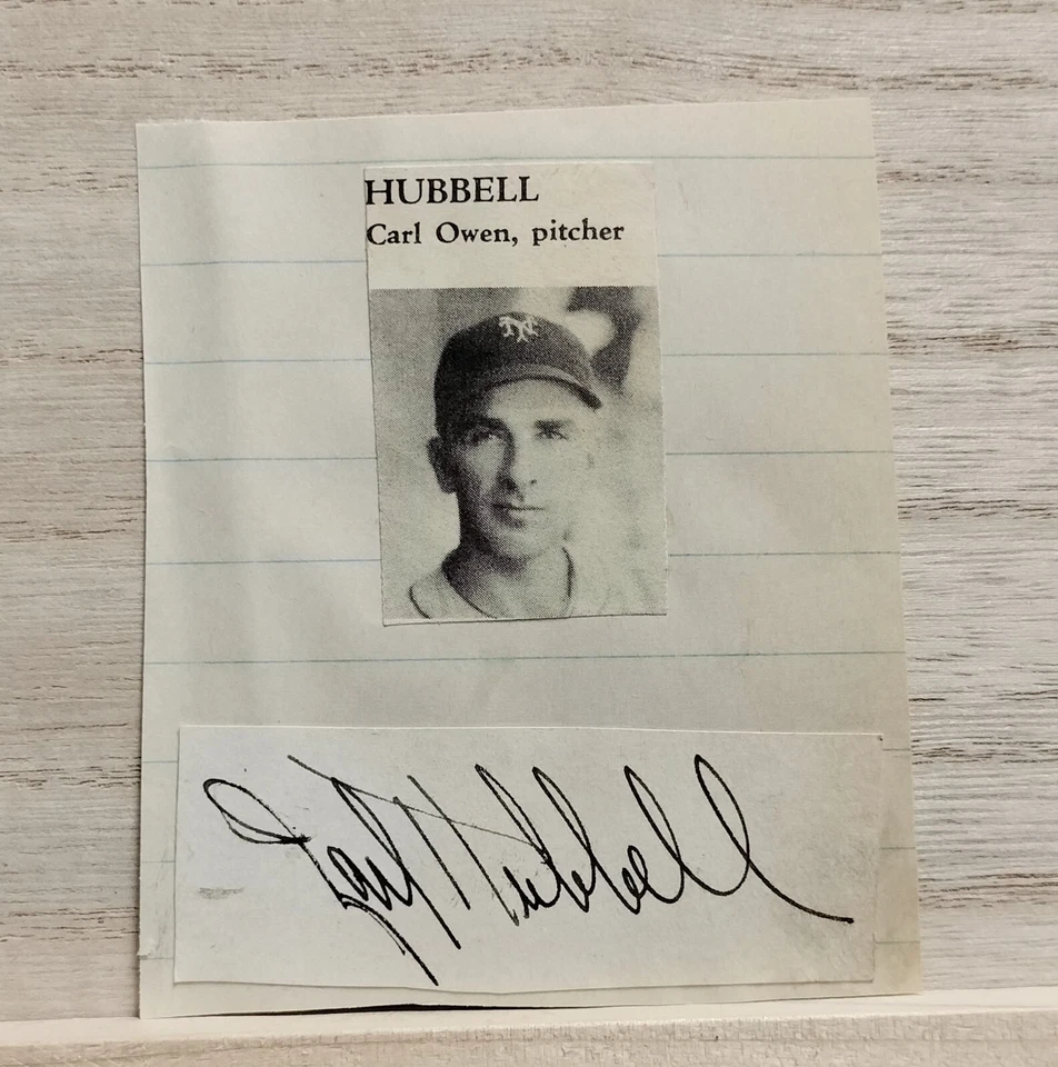 Carl Hubbell Signed Cut - Image 1 of 4