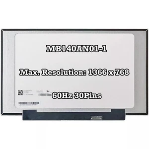 MB140AN01-1 14.0 inch 1366 * 768 EDP 30 Pins 60Hz Laptop LCD Screen Panel Matrix - Picture 1 of 2