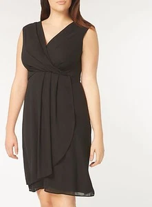 Lovedrobe Black Wrapover Dress Size UK 20 rrp £49 LN006 FF 25 - Picture 1 of 3