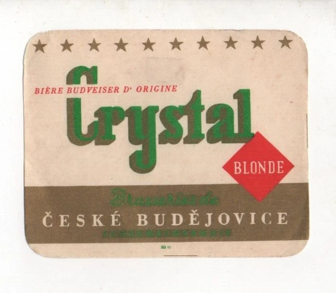 Czech Republic - Beer Label - Brasseries de Ceske Budejovice - Crystal Blonde - Image 1 of 1
