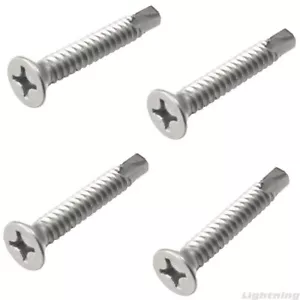 #6 x Viti Autoperforanti 1-1/4" Testa Piatta Lamiera Acciaio Inox Qtà 50 - Foto 1 di 4