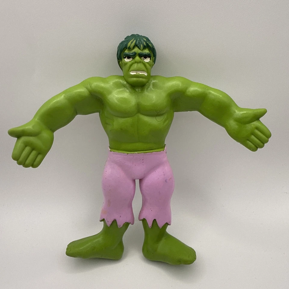 Figura de acción flexible The Incredible Hulk Bendems 1989 de colección Just Toys Marvel Foto 1 de 4