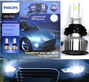 Philips Ultinon Essential 20W White H11 Fog Light Two Bulbs Replace OE Fit Lamp