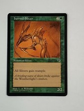 MTG - Horned Sliver, Tempest NM/M Uncommon Green Magic The Gathering