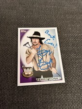Terry Funk Autograph WWE Card Signature. No COA