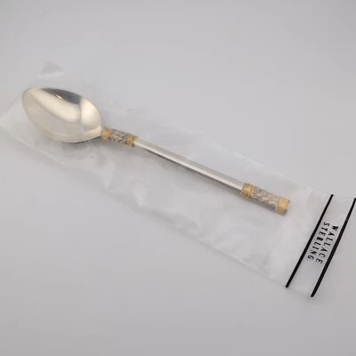 Wallace Golden Aegean Weave Sterling Silver Oval Soup Spoon - 7 1/4" - New - Image 1 of 3