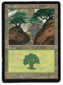 Magic The Gathering MTG Forest - Invasion - BasicLand #349 - Picture 1 of 2