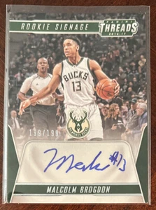 2016-17 Malcolm Brogdon Panini Threads Auto RC #11 1/1 199/199 Rookie Signage - Picture 1 of 2