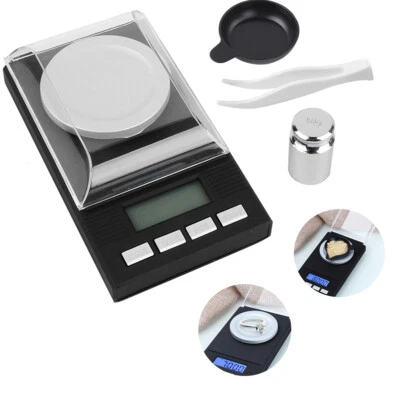 50g Mini Digital Waage 0.001g Feinwaage Taschenwaage Goldwaage Juwelierwaage - Bild 1 von 4