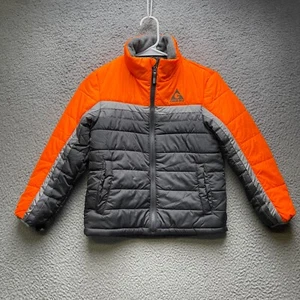 Gerry Jacket Youth Small Orange & Gray Puffer Full Zip - Picture 1 of 12