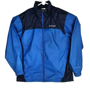 COLUMBIA Omni-Shield Men’s Full-Zip Packable Hooded Jacket Large Blue - Picture 1 of 9