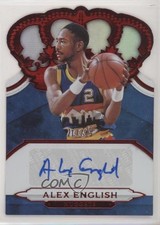 2018-19 Panini Crown Royale Crown Auto Red /49 Alex English #CA-AEG Auto HOF