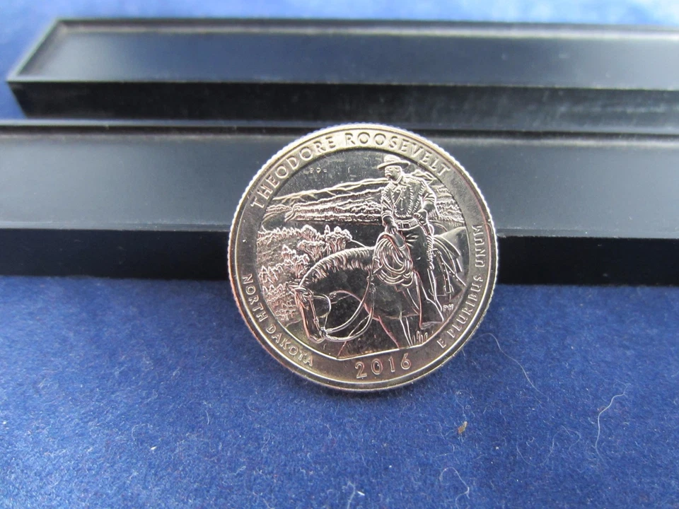 2016-S Clad Quarter THEODORE ROOSEVELT North Dakota Mint State Unc Bu Upper Grd - Image 1 of 3