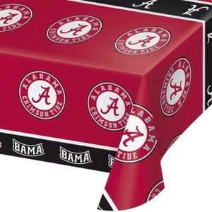 University of Alabama Crimson Tide Plastic Table Cover Bundle x3 Collegiate NEW - Picture 1 of 6
