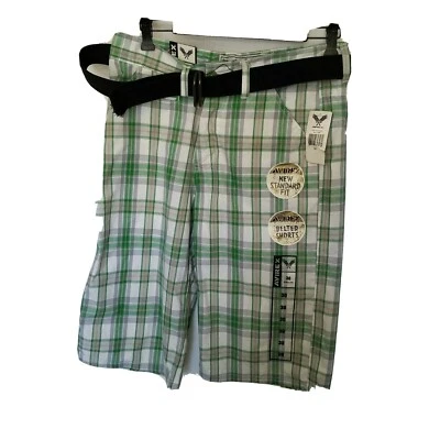 Pantalones Cortos Junior Avirex Para Hombre Rayas Verde/Blanco Rayas Talla 30 Foto 1 de 4