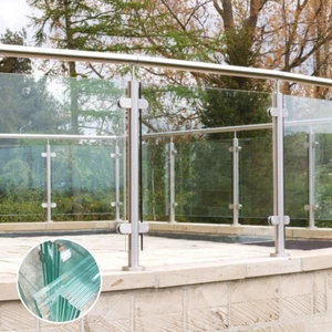 All Sizes 10mm Toughened Glass Balustrade Panels Patio Balcony & Pools Glazing - Picture 1 of 12