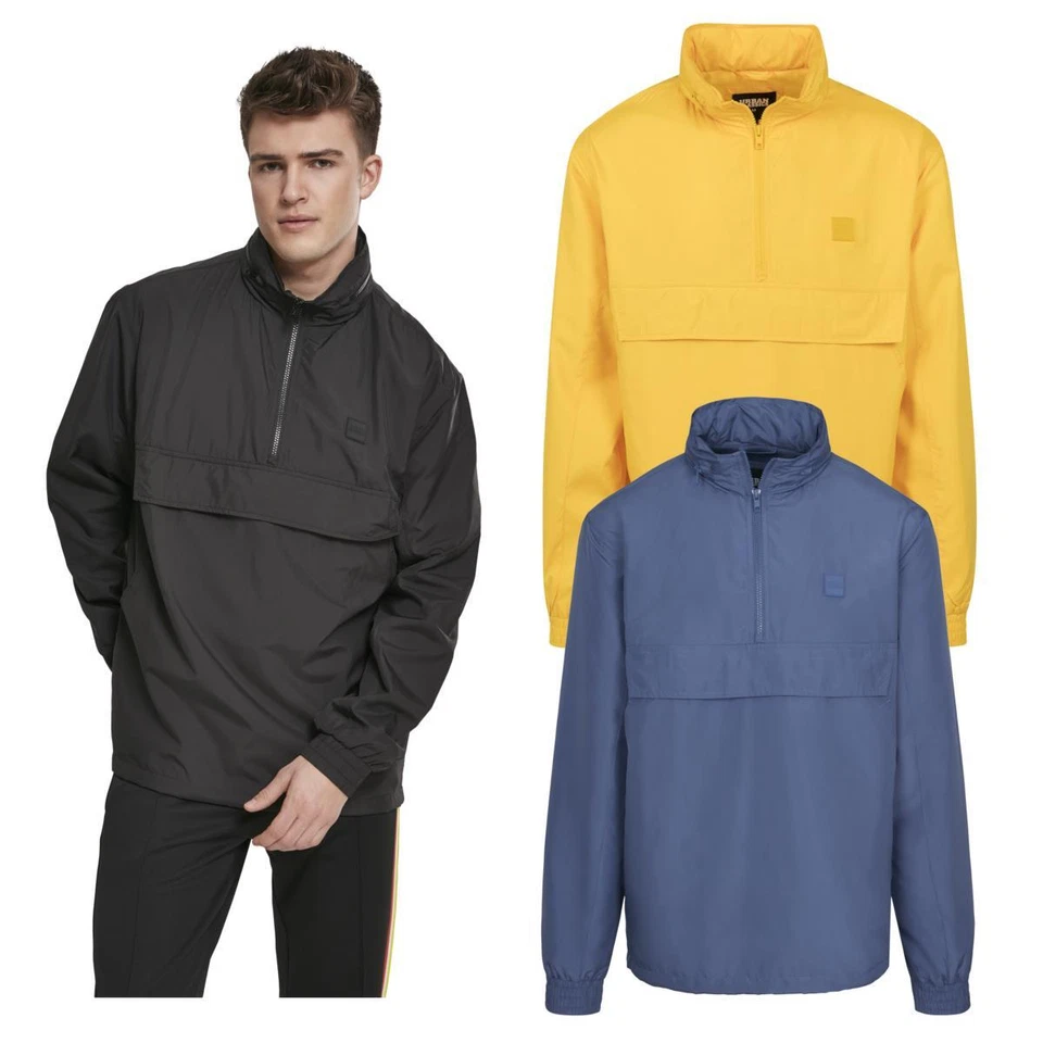 Urban Classics Hidden Hood Pull Over Jacket Windrunner Windbreaker - Image 1 of 1