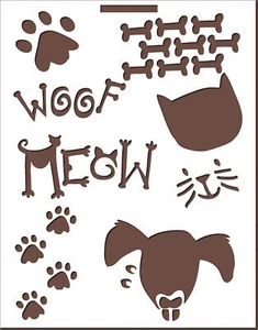 Beige Cat and Dog Majestic Safari Stencil Template Reusable for Wall Art, DIY Cr - Picture 1 of 1