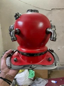 Morse Vintage roter Tauchhelm Messing Tauchen Boston Taucher US Navy Mark Taucher - Bild 1 von 4